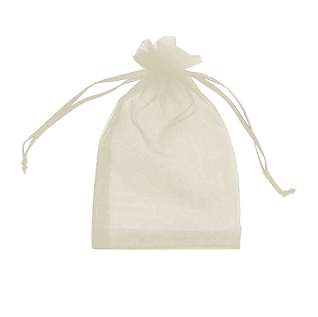 Pearl White Organza Sheer Gift Bags