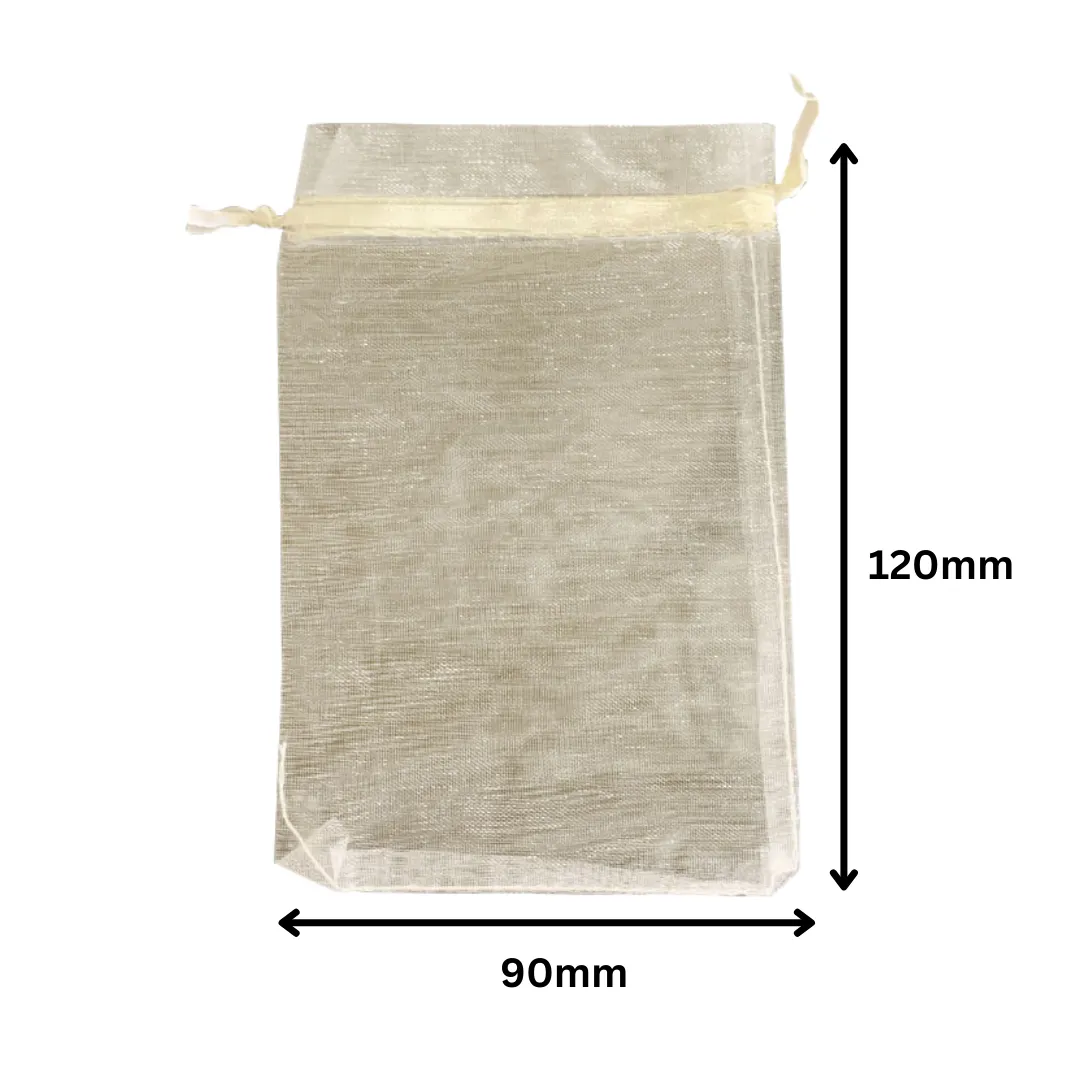 Pearl White Organza Sheer Gift Bags