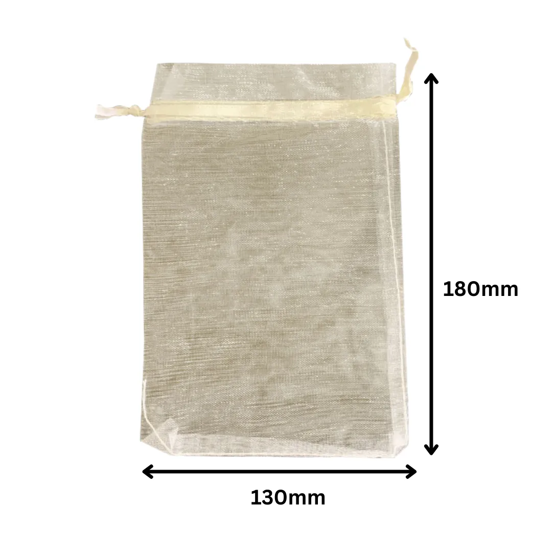 Pearl White Organza Sheer Gift Bags