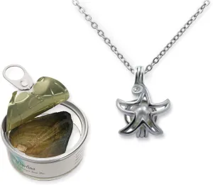 Pearlina Wish Upon a Star Sterling Silver Cultured Wish Pearl in Oyster Necklace Set, 18"