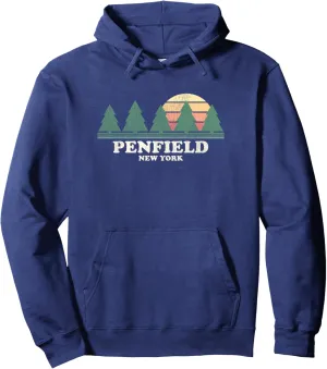 Penfield NY Vintage Throwback Tee Retro 70s Design Pullover Hoodie