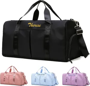 Personalized Duffel Bag for Travel with Name Custom Gym Bag Embroidered Weekender Bags Customized Overnight Bag for Women Men