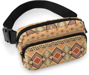 Peruvian American Indian Pattern Unisex Fashion Fanny Pack Crossbody Bag Suitable for Traveling, Hiking, Daily Life, 20x13cm, style-19-4