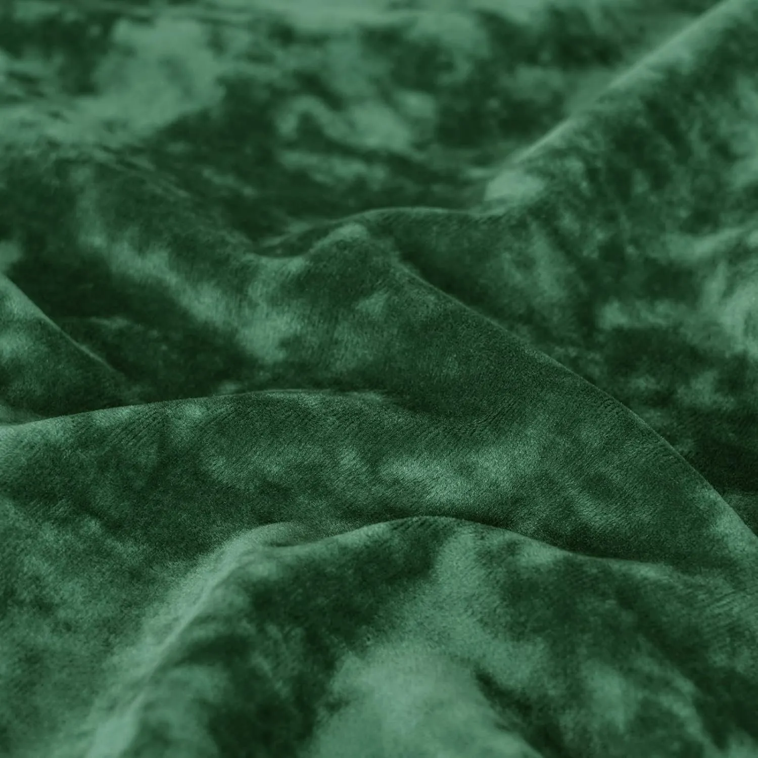 PHF Truly Velvet Fitted Sheet Only Queen Size, Luxury Super Soft Cozy Comfy Flannel Bottom Sheet with 15" Deep Pocket,Suitable for Fall Winter and Spring, No Pillowcases, Emerald Green