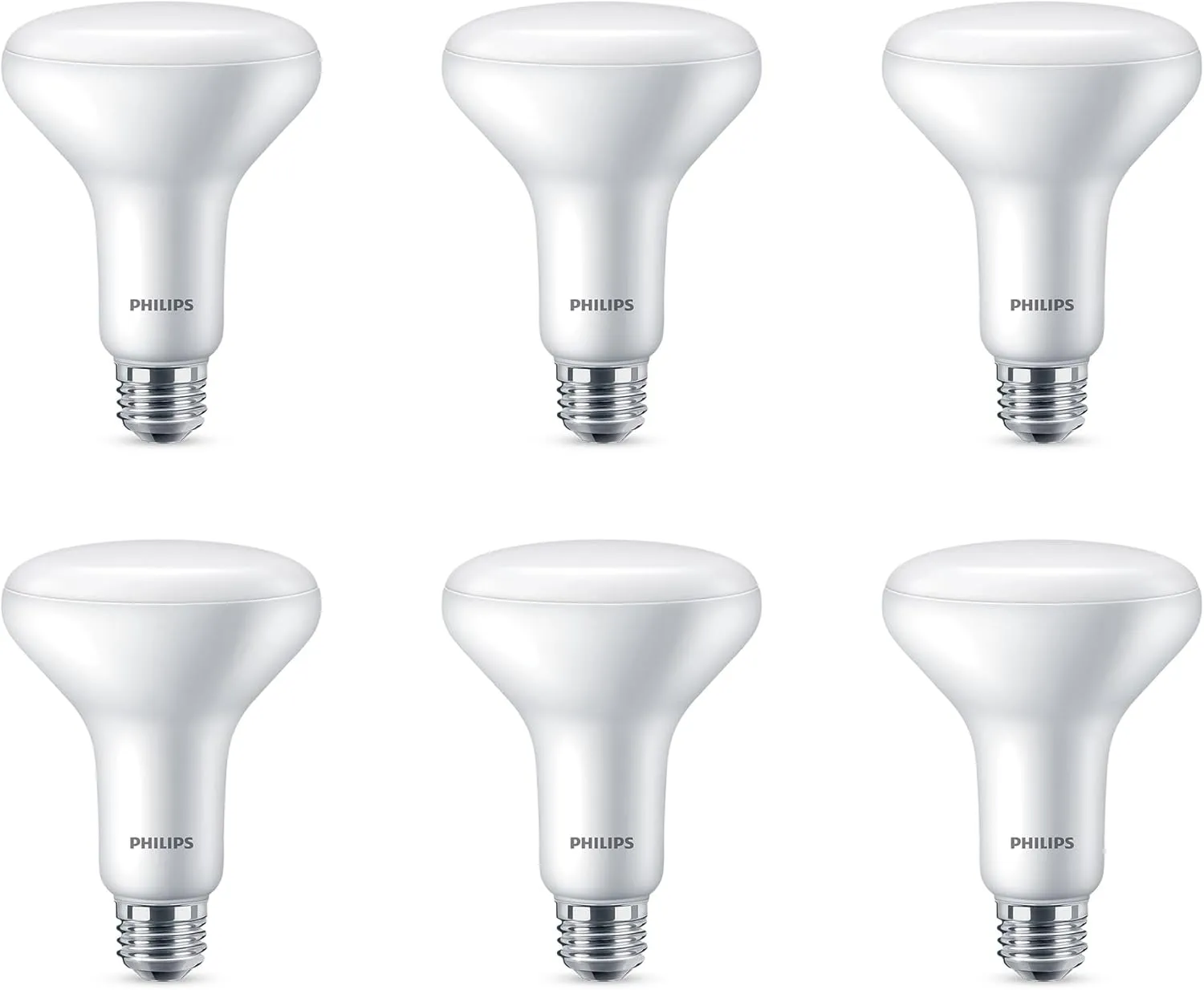 PHILIPS LED Dimmable, Warm Glow Effect BR30 Light Bulb - Pack of 6 - EyeComfort Flicker Free - 7.2W = 65W, 650 Lumen - Soft White (2700K) - E26 Base - Indoor - Title 20