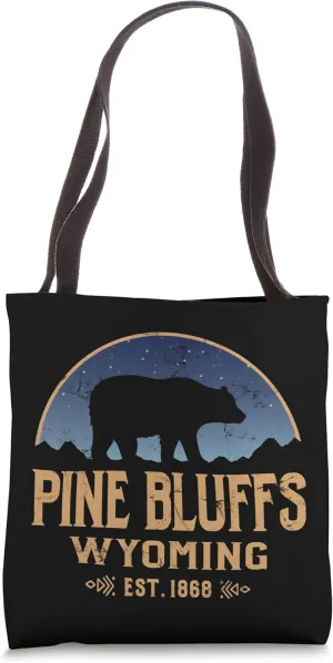 Pine Bluffs Wyoming WY Bear Wildlife & Mountains Tote Bag