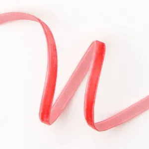 Pink Lemonade Velvet Ribbon 1/4" 10 YD