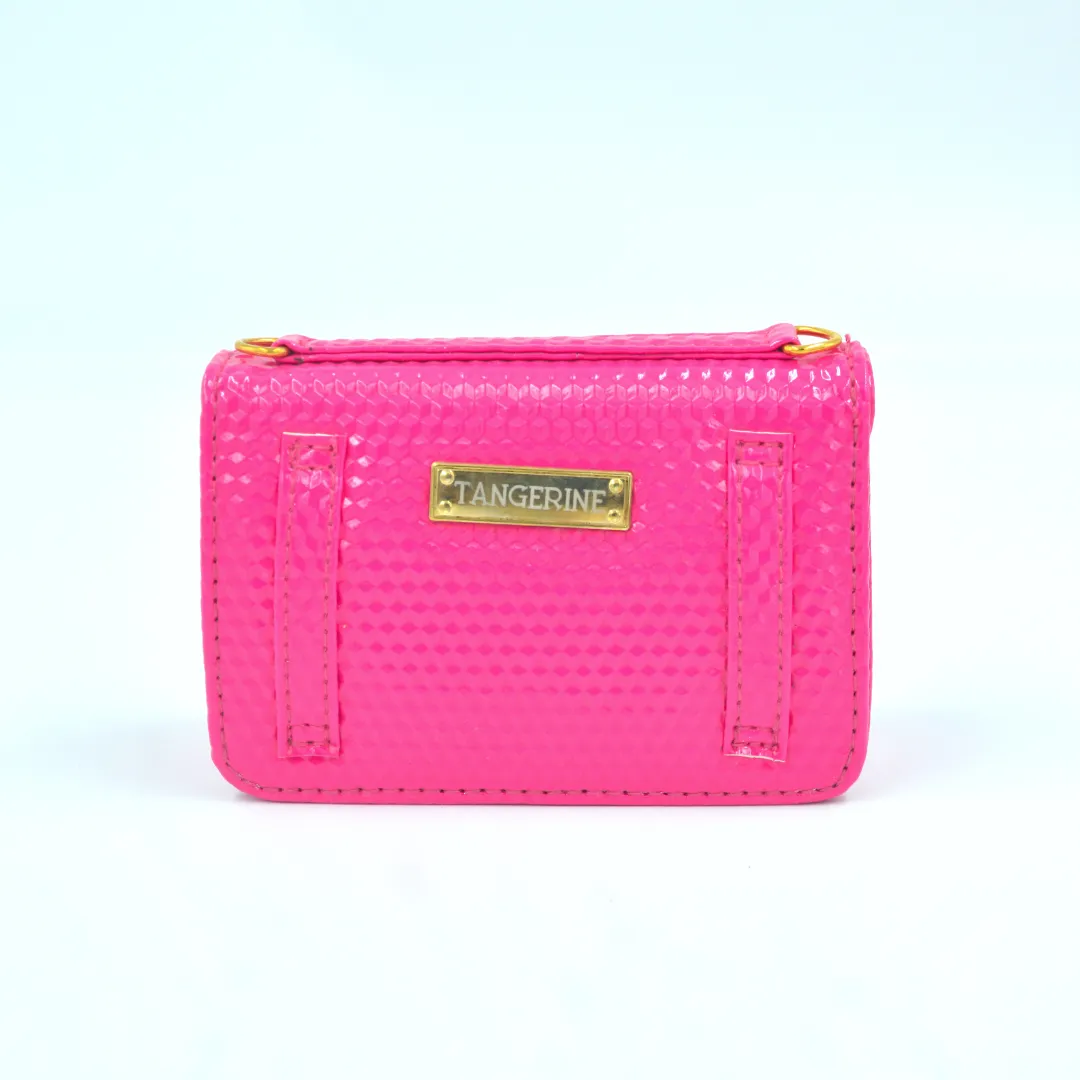 Pink Textured Monogram Bag