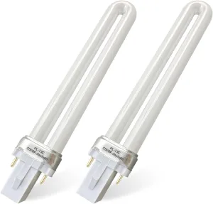PL13-E-FFP 13W Type E Fluorescent Light Bulb Compatible with Electronic Ballast Bulb,Replace for Ottlite T1333E,5500K Bright Natural Daylight,G23 Base,2Pack