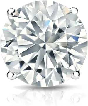 Platinum 4-Prong Basket Round Diamond SINGLE STUD Earring (1/3 cttw, G-H, SI2-I1) screw back