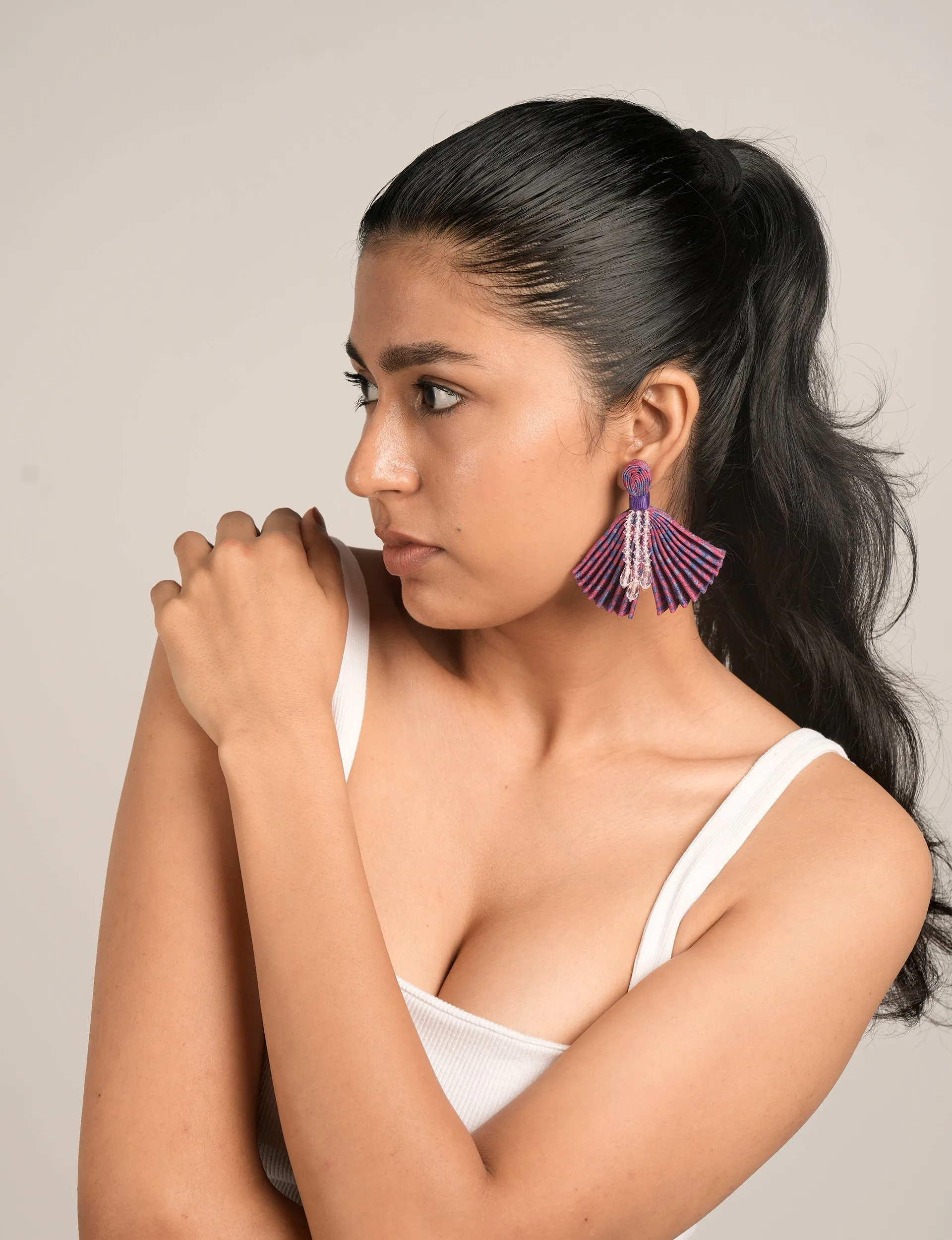 PLEATED EARRINGS 153