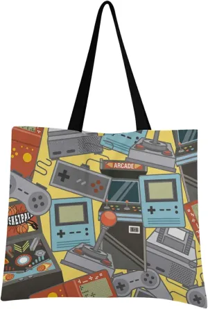 Poeticcity Women Grocery Tote Bag, Canvas Shoulder Bags, Women Handbag for Outdoors