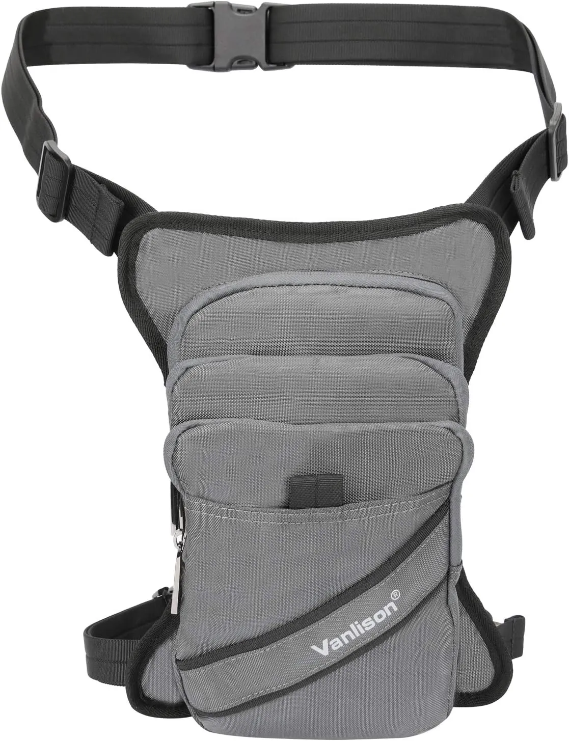 Polyester Leg Bag Thigh Pack Purse Tactical Fanny Leg Pouch Bag Motrocycle Bag Waterproof Gray