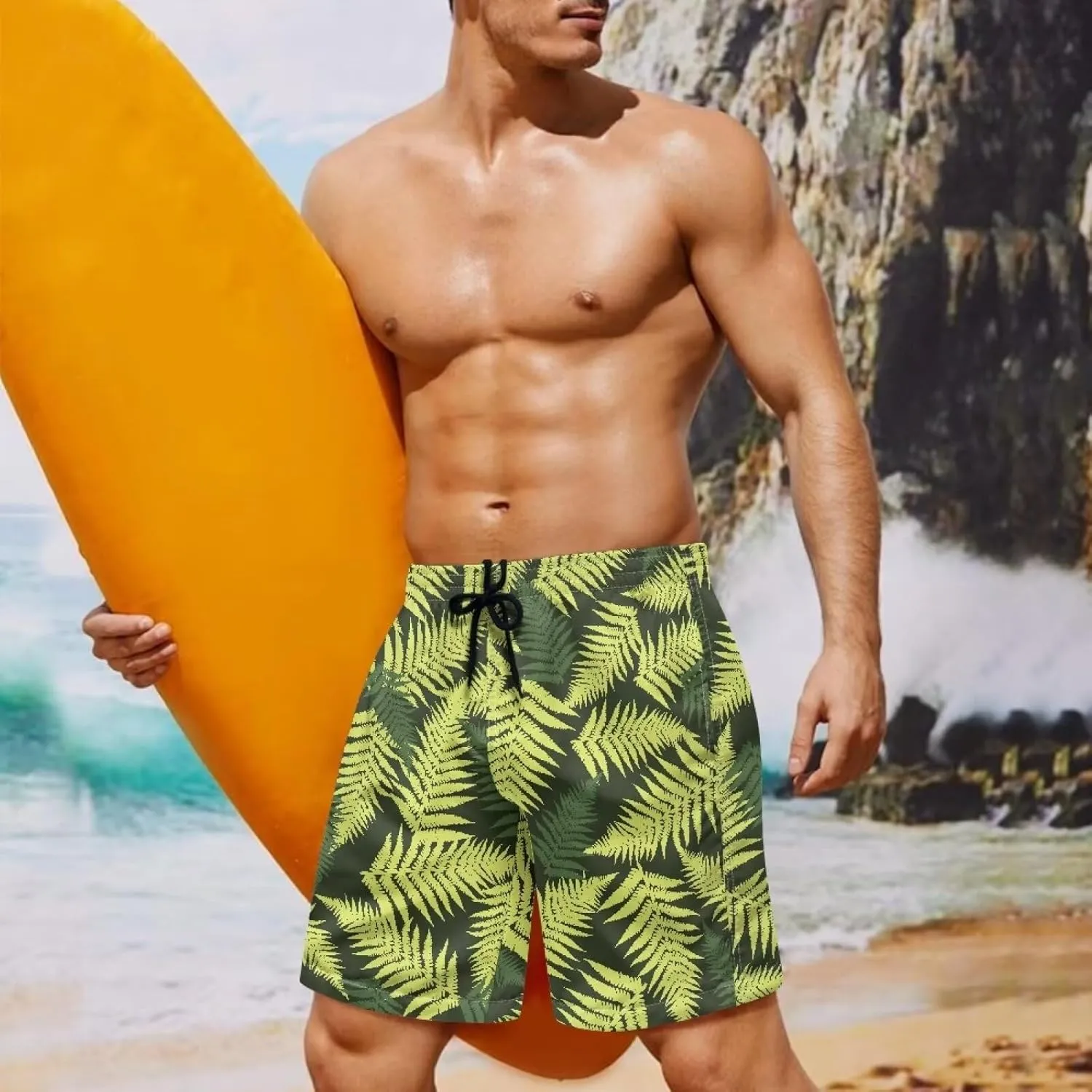 Polynesian Style Print Running Shorts for Men Gym Shorts Boho Clothes Polynesian Hibiscus Pattern Custom Beach Short