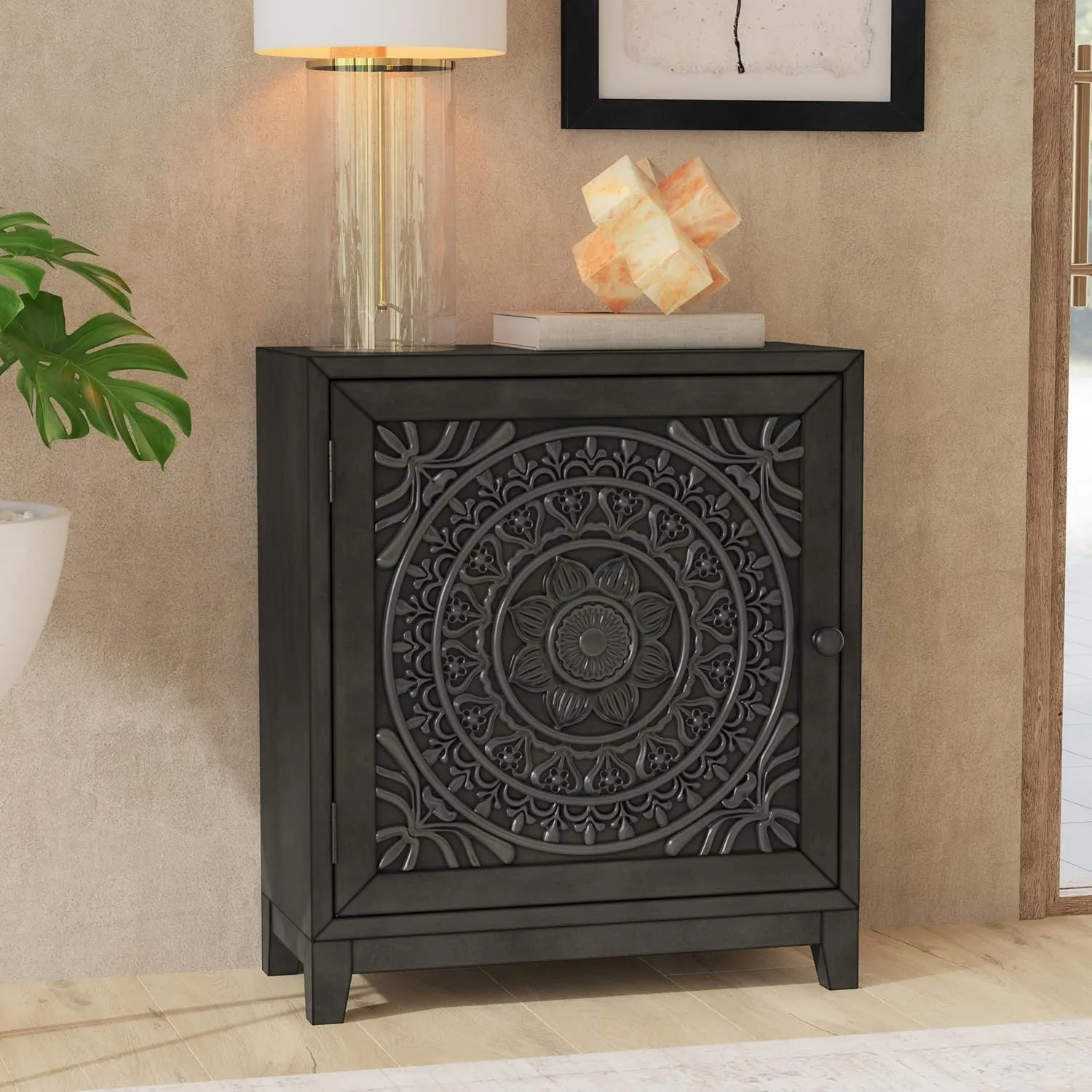 Powell Hadrik Dark Grey Accent Cabinet