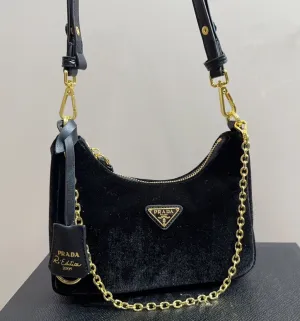 PRADA velvet chain shoulder bag crossbody bag