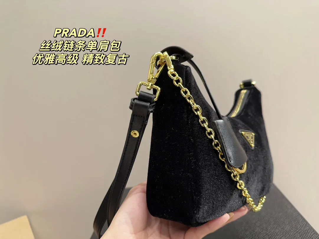 PRADA velvet chain shoulder bag crossbody bag