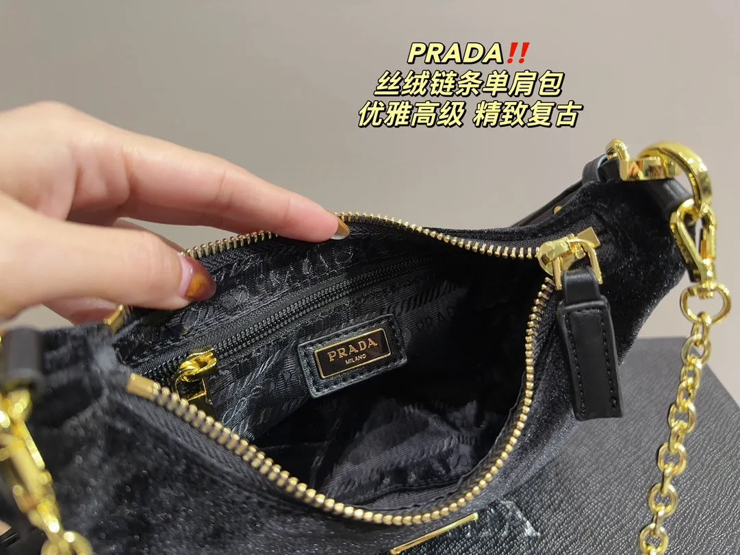 PRADA velvet chain shoulder bag crossbody bag