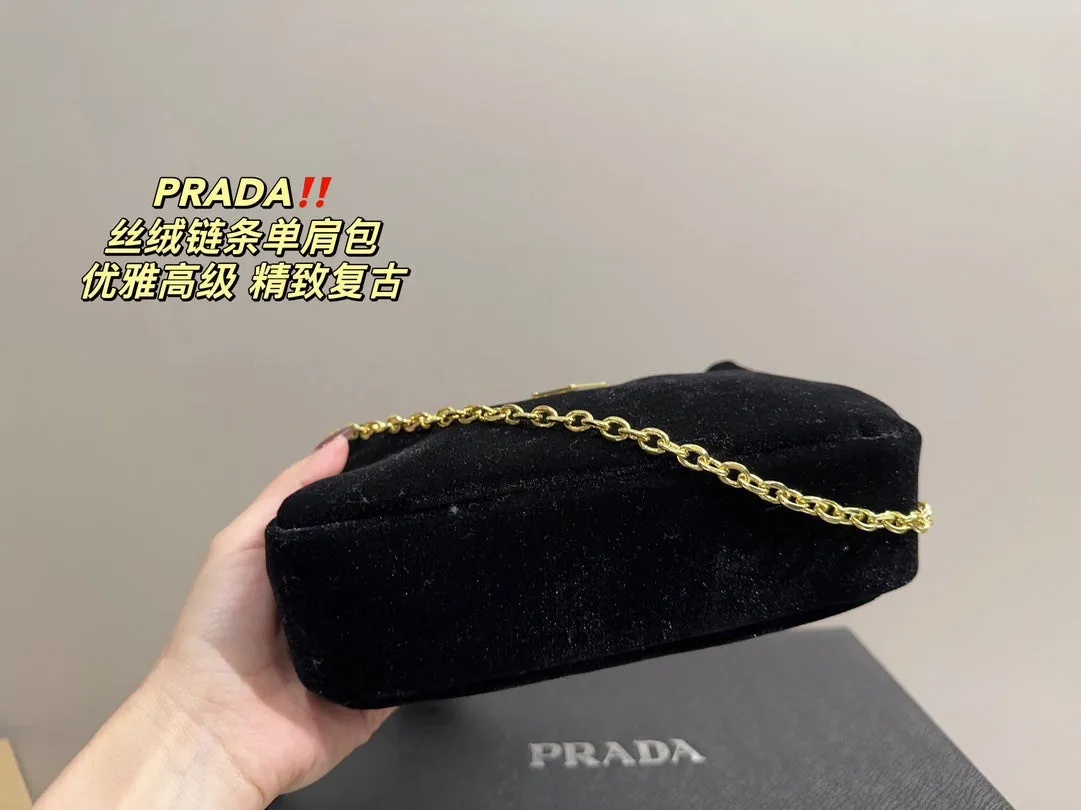 PRADA velvet chain shoulder bag crossbody bag