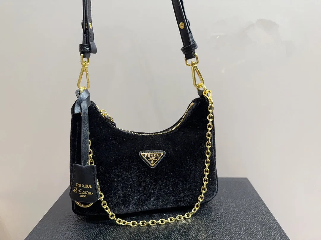 PRADA velvet chain shoulder bag crossbody bag
