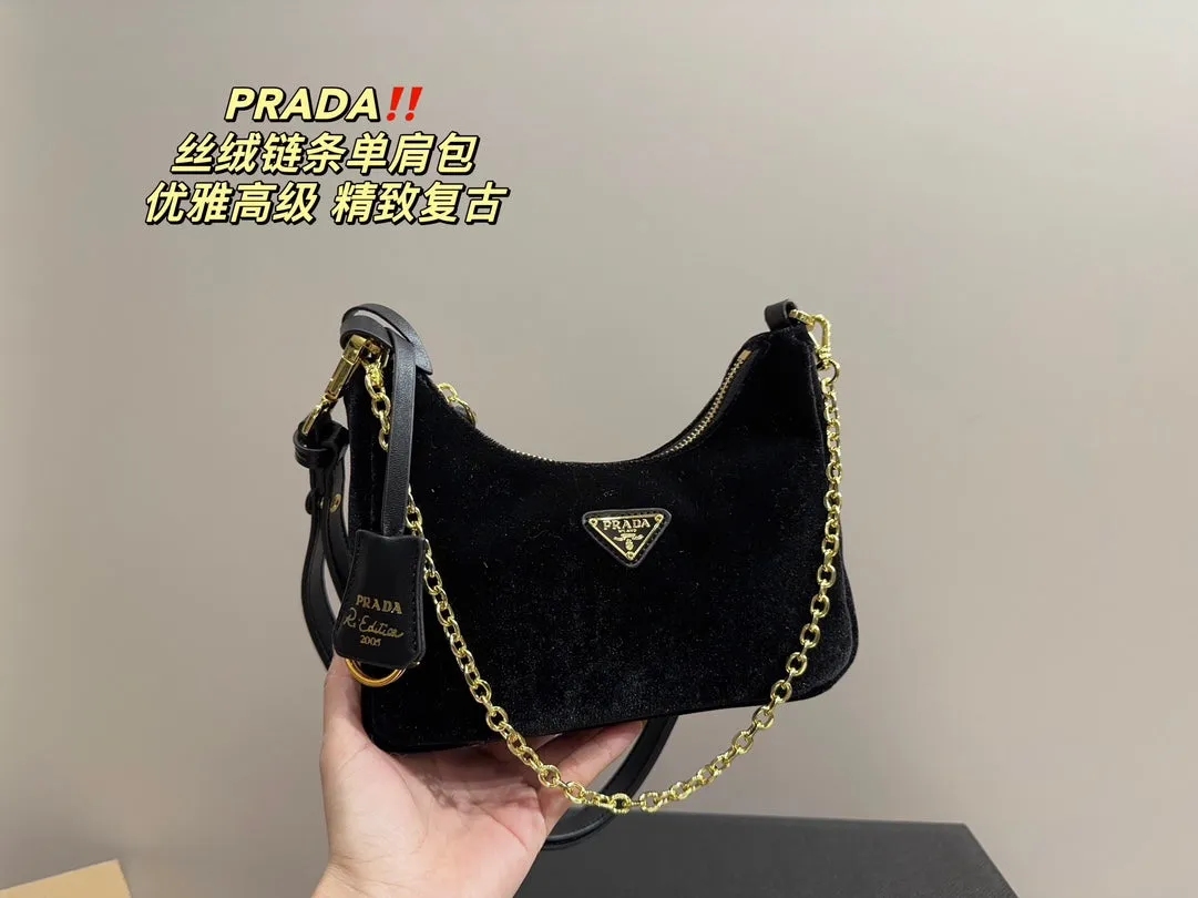 PRADA velvet chain shoulder bag crossbody bag