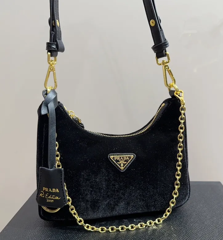 PRADA velvet chain shoulder bag crossbody bag