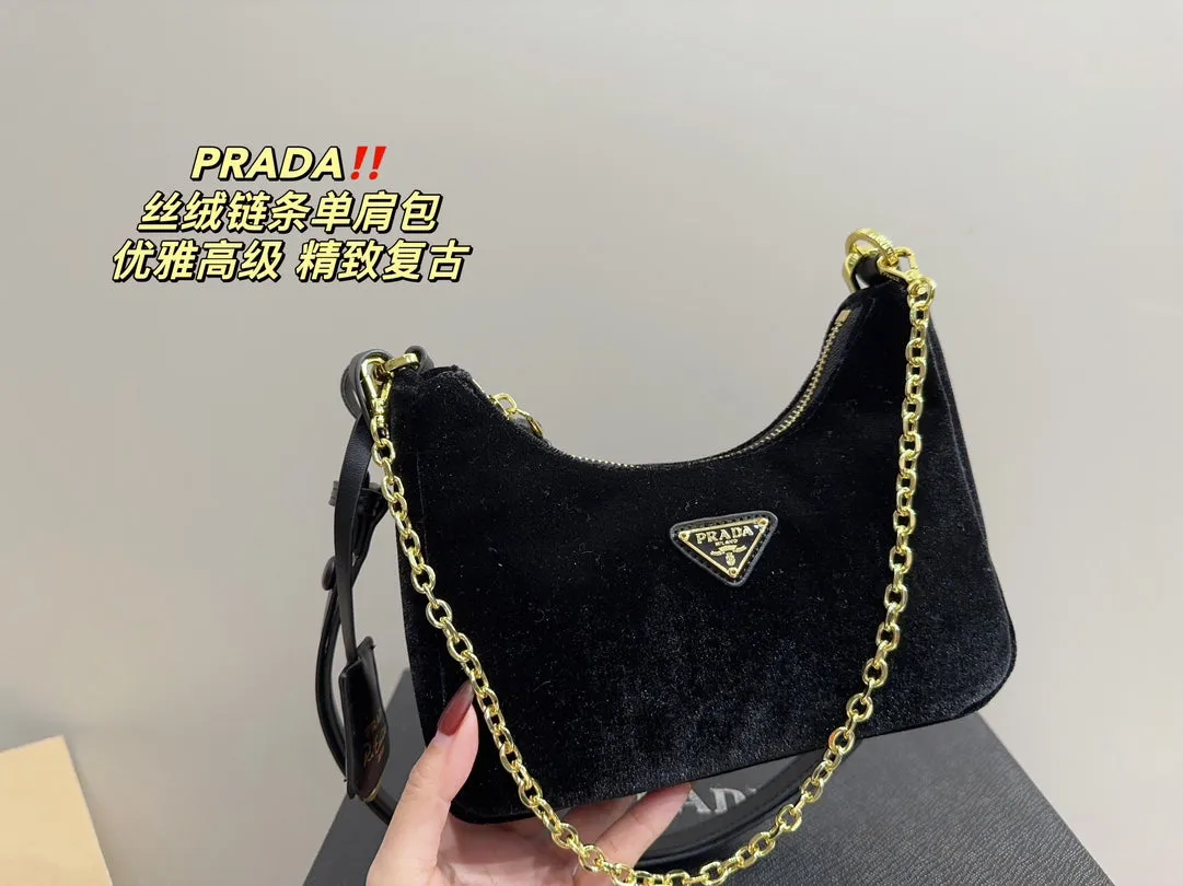 PRADA velvet chain shoulder bag crossbody bag