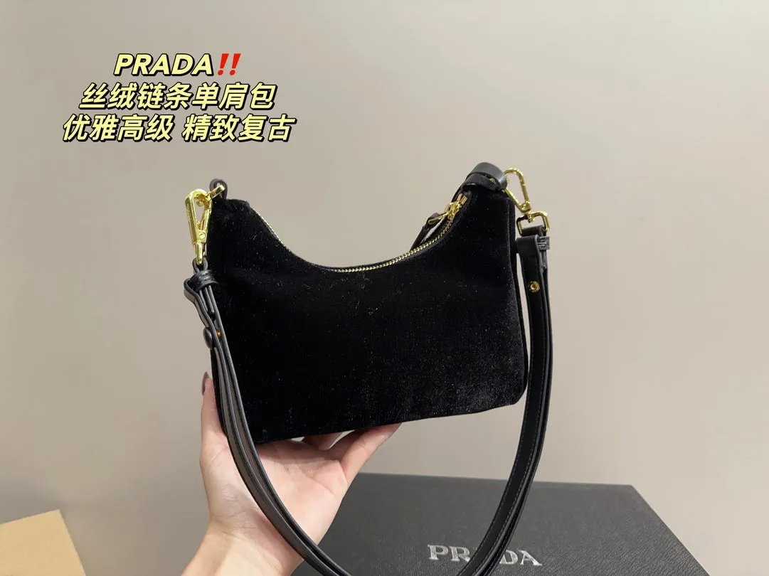 PRADA velvet chain shoulder bag crossbody bag