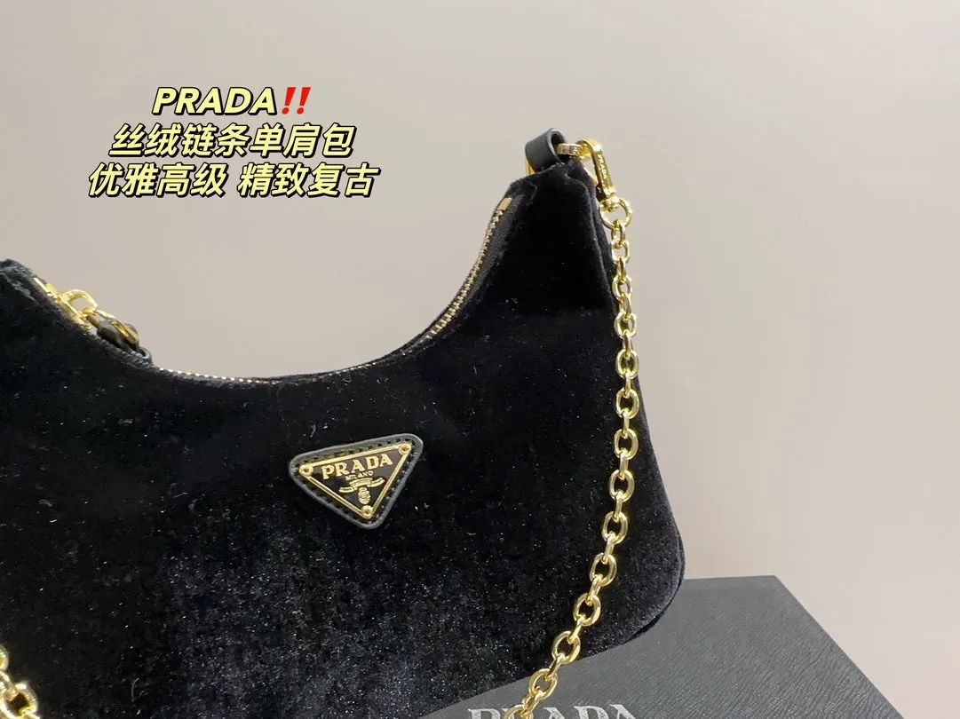 PRADA velvet chain shoulder bag crossbody bag