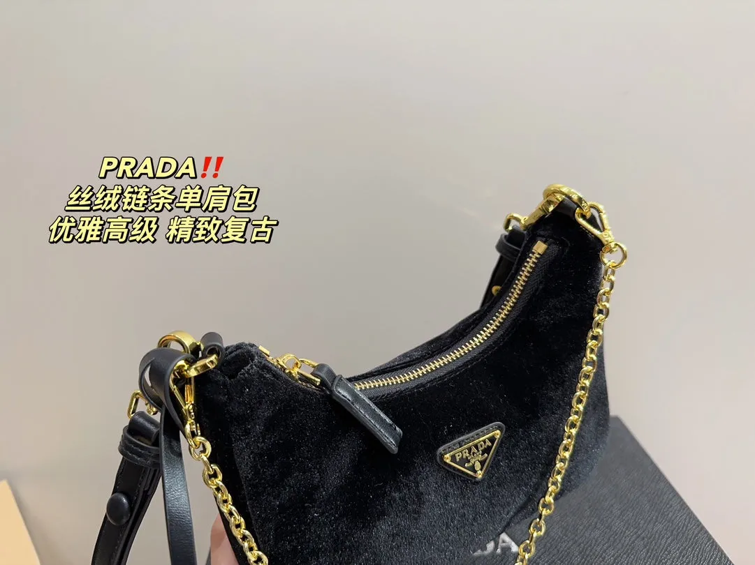PRADA velvet chain shoulder bag crossbody bag