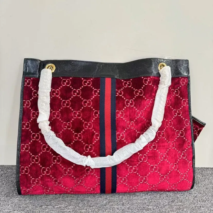 Preloved Gucci Rajah Tote Bag SJZ2-29 in Red Velvet