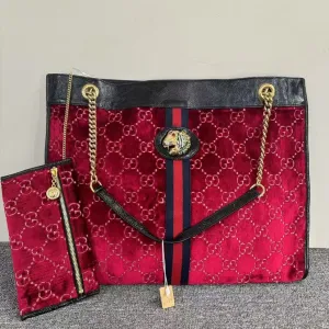 Preloved Gucci Rajah Tote Bag SJZ2-29 in Red Velvet