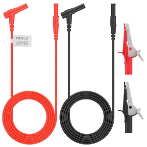 Proster Banana to Alligator Clip - Test Leads CATIII 1000V 10A