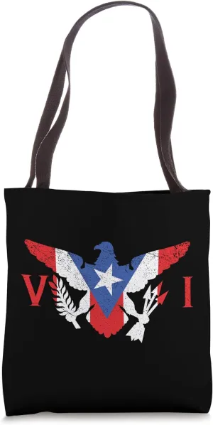 Puerto Rico Virgin Islands Flag Puerto Rican Virgin Islander Tote Bag