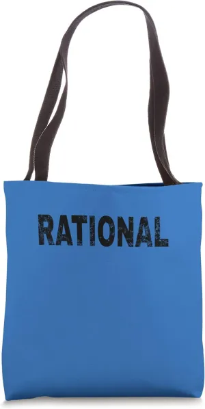 Rational Vintage Mood Emotion Black Text Apparel Tote Bag