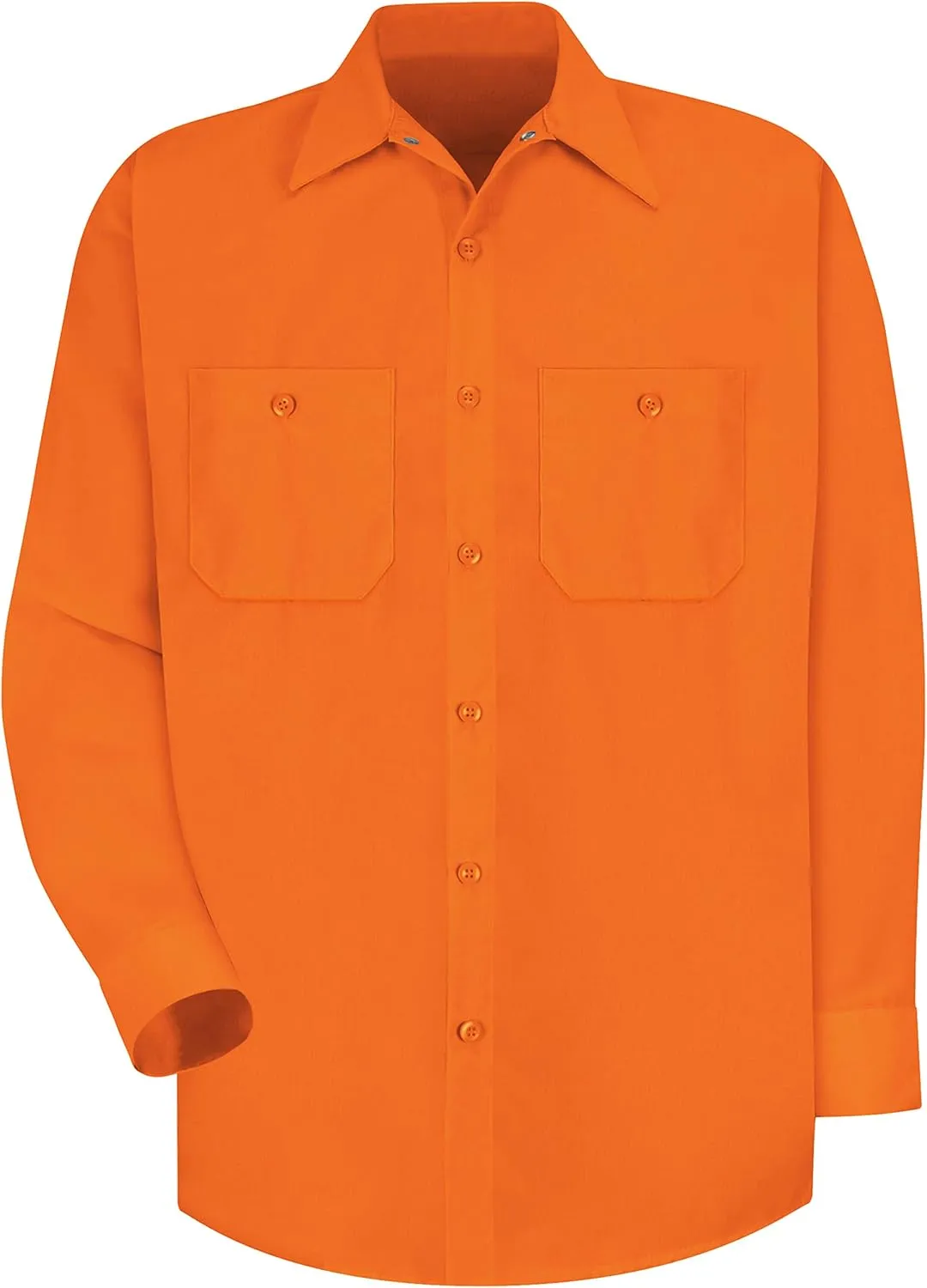 Red Kap Men's Flourescent Yellow Green Hi Visibility Class 2 Level 1 Work Shirt