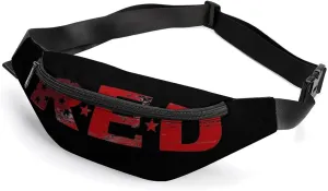 RED Remember Everyone Deployed Cute Fanny Pack Crossbody Lightweight Waist Bag for Men Women Outdoors Sports Hiking