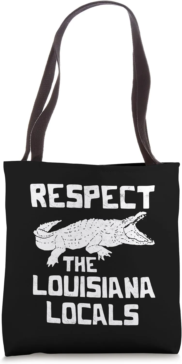 Respect The Louisiana Locals Alligators New Orleans Gator Tote Bag