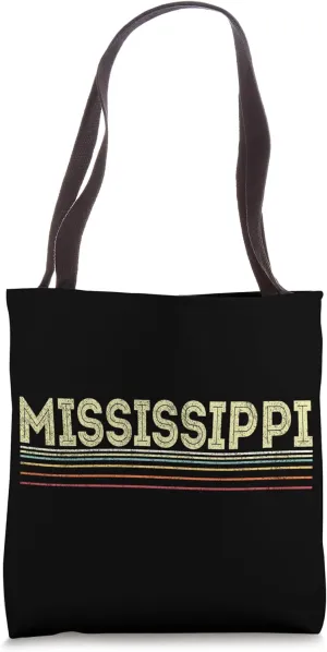 Retro Mississippi Funny Hometown Mississippi Vintage Tote Bag