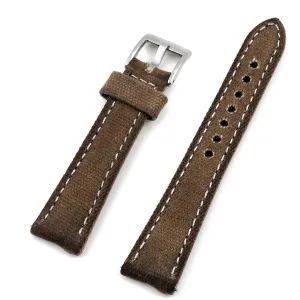 Retro Wet Wax Distressed Look Canvas Watch Strap | Quick Release