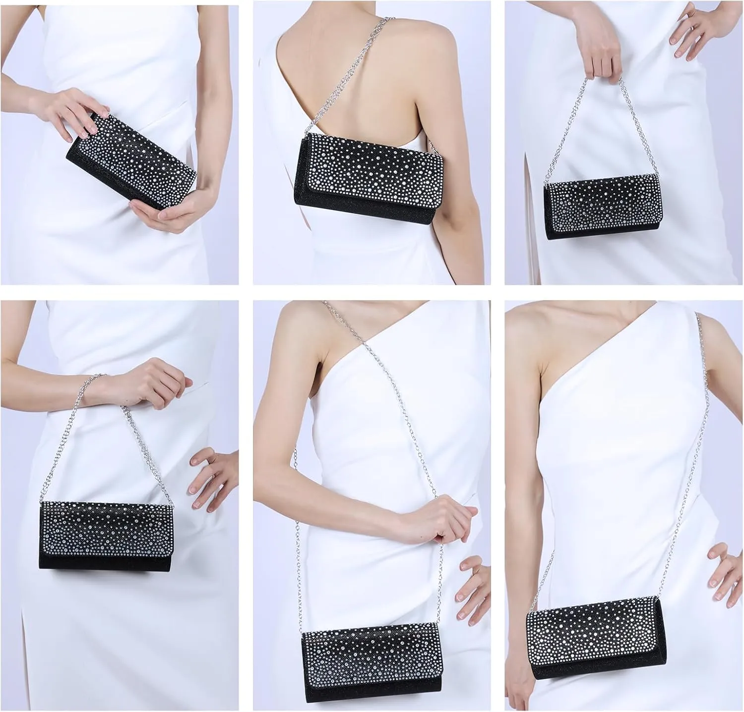 Rhinestone Clutch Purse for Women Sparkling Party Evening Bag Formal Wedding Cocktail Handbag Prom Money Purse