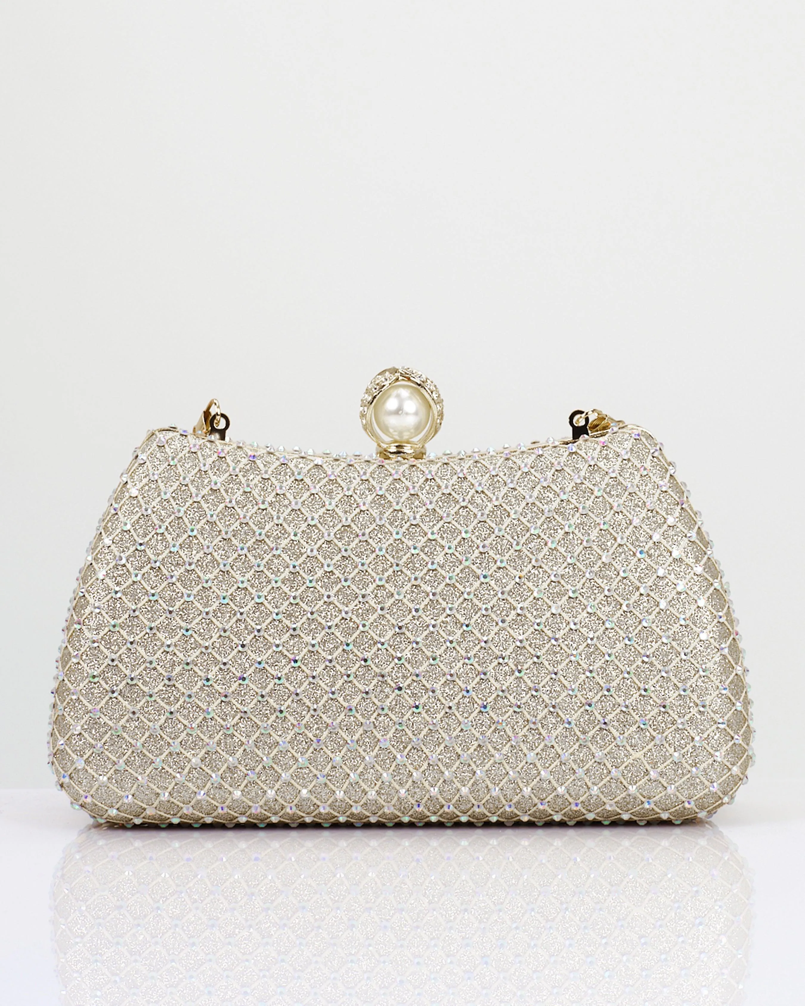 RHINESTONE EMBELLISHED HANDBAG