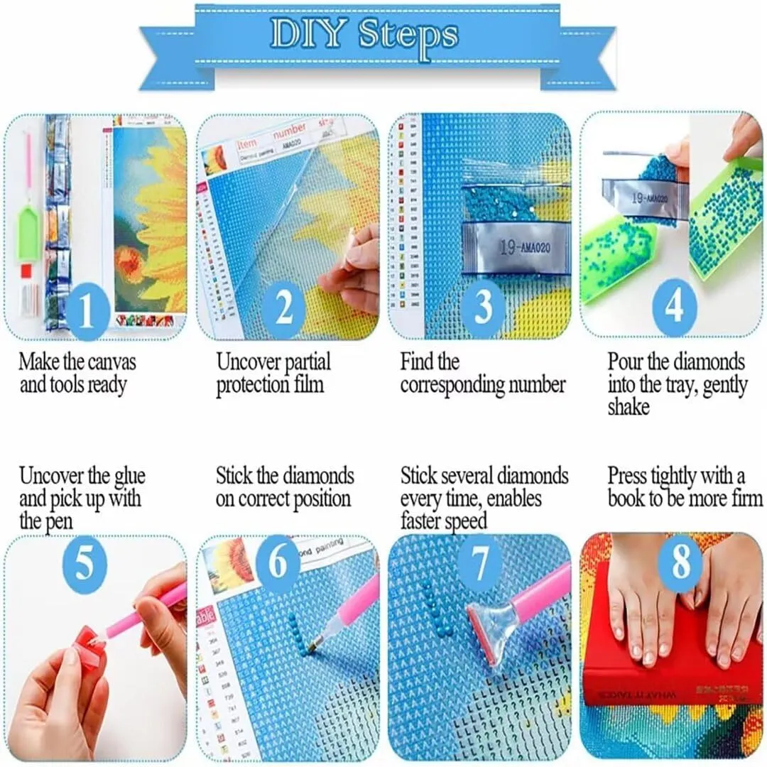 River Forest Diamond Painting Kits for Adults, Paint By Numbers Kit for Adults, Diamond Art Kits for Adults, Art Supplies for Adults Craft Kits, Gem Art Diamond Dots, Home Wall Decor, 24x71inch A206