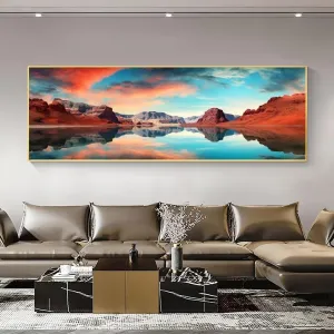 River Forest Diamond Painting Kits for Adults, Paint By Numbers Kit for Adults, Diamond Art Kits for Adults, Art Supplies for Adults Craft Kits, Gem Art Diamond Dots, Home Wall Decor, 24x71inch A206