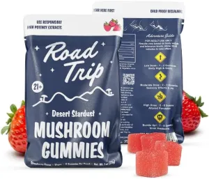 Road Trip - Desert Stardust - Mushroom Gummies - Nootropic Blend - 2-Packs (2-Packs, Strawberry)