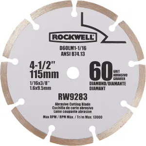 Rockwell RW9283 4 1/2-Inch 60-Grit Diamond Compact Circular Saw Blade