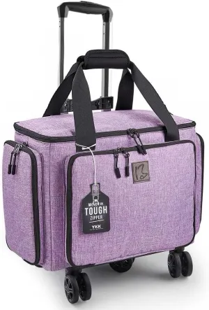 Rolling Sewing Machine Bag with Universal wheels,Sewing Machine Carrying Case with YKK zipers, Compatible most Standard Brother, Singer, Bernina, Sewing Machines.For Women
