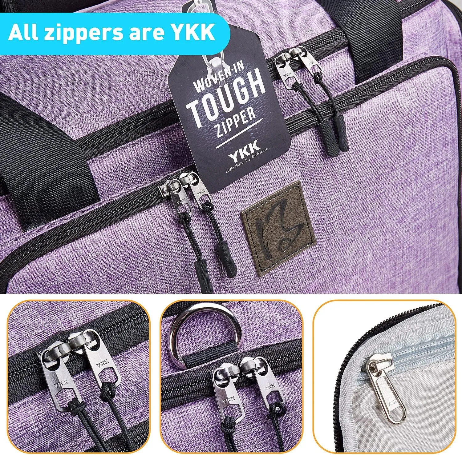 Rolling Sewing Machine Bag with Universal wheels,Sewing Machine Carrying Case with YKK zipers, Compatible most Standard Brother, Singer, Bernina, Sewing Machines.For Women