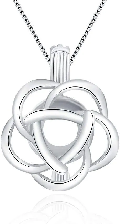 Rose Cage Pendants for Pearl Jewelry Making Sterling Silver, Design Pearl Cage Pendants for Women