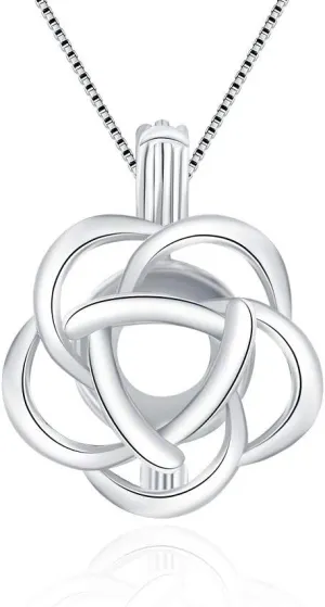 Rose Cage Pendants for Pearl Jewelry Making Sterling Silver, Design Pearl Cage Pendants for Women
